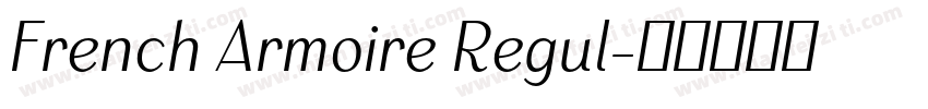 French Armoire Regul字体转换